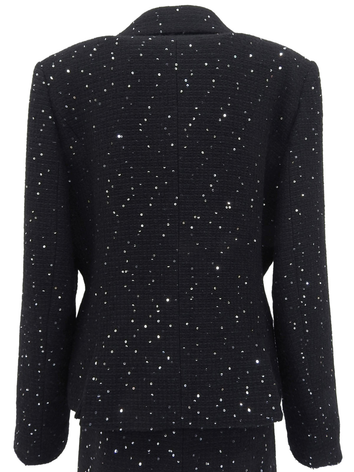 スパンコールデザインセットアップ ブラック