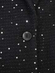 スパンコールデザインセットアップ ブラック