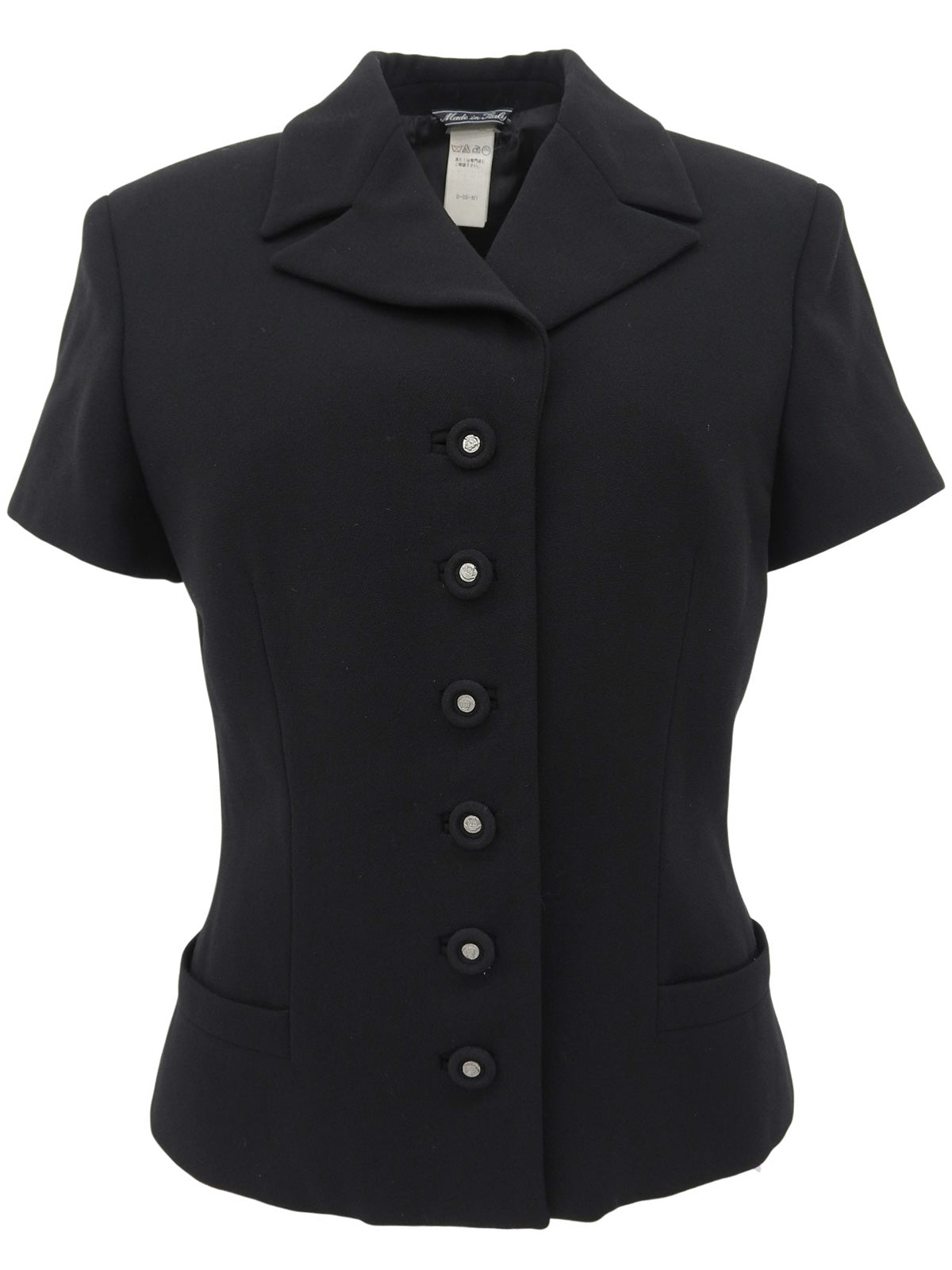 メデューサボタン半袖ジャケット ブラック