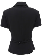 メデューサボタン半袖ジャケット ブラック