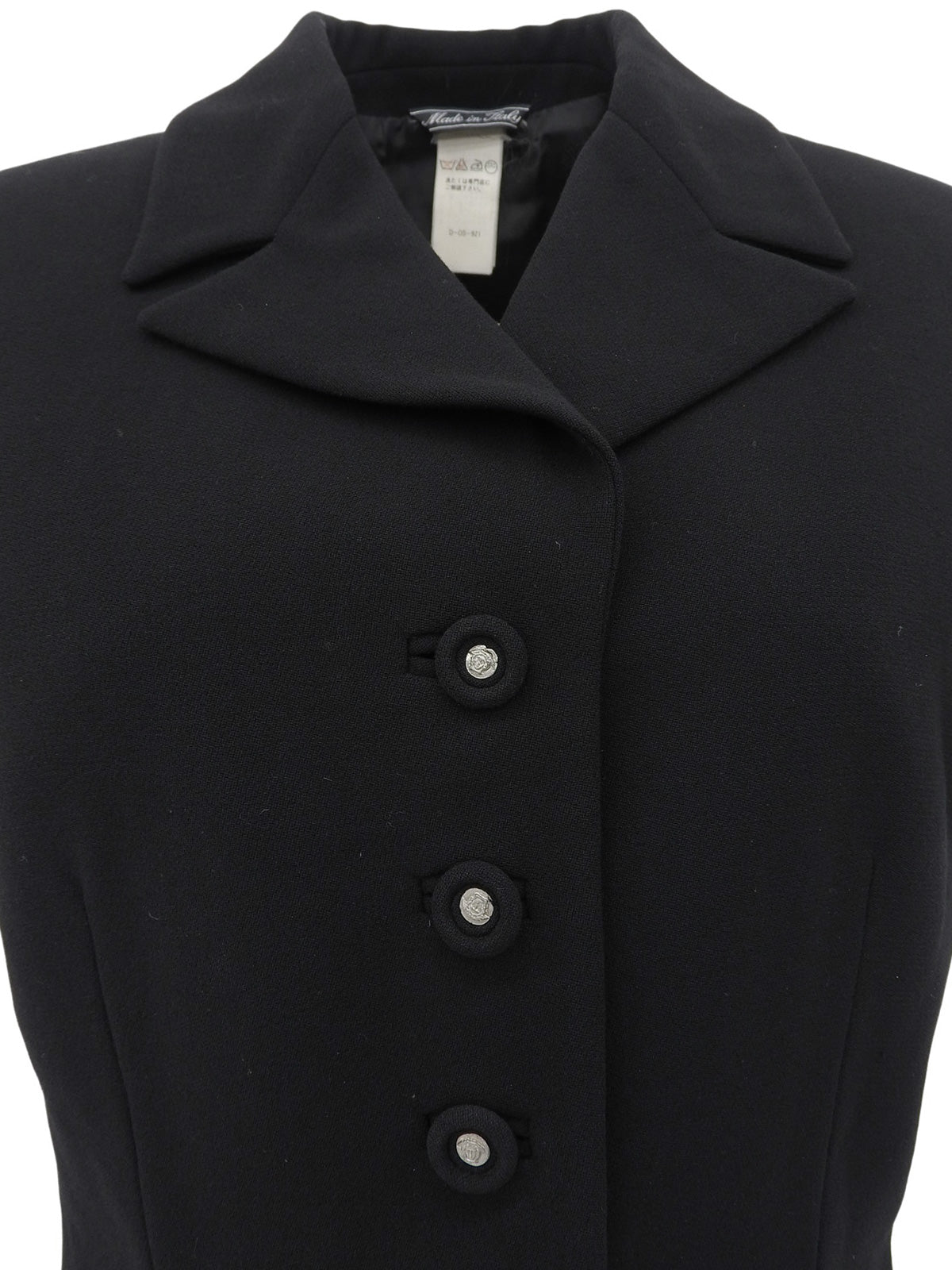 メデューサボタン半袖ジャケット ブラック