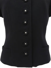 メデューサボタン半袖ジャケット ブラック