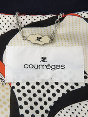 ロゴボタンショートジャケット ネイビー