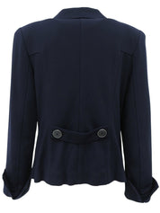 ロゴボタンショートジャケット ネイビー