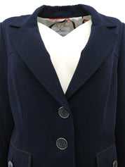 ロゴボタンショートジャケット ネイビー