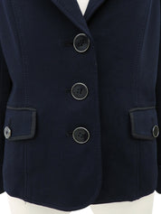 ロゴボタンショートジャケット ネイビー