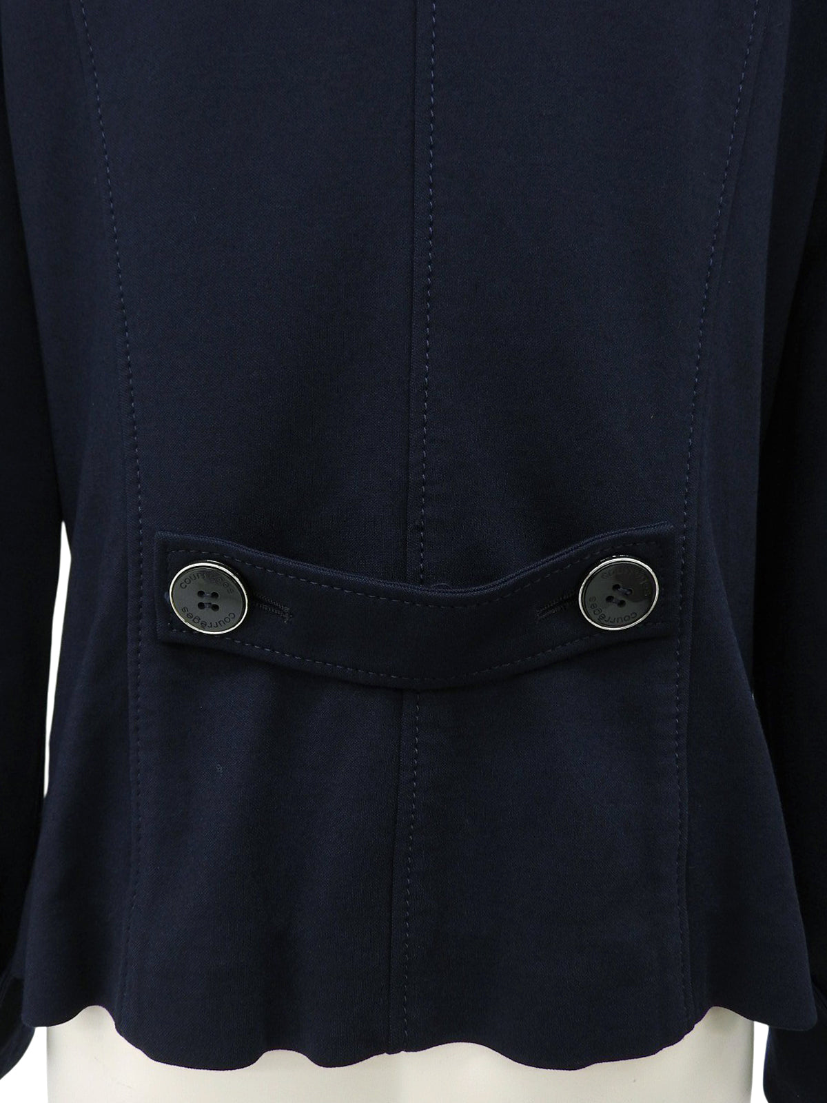 ロゴボタンショートジャケット ネイビー