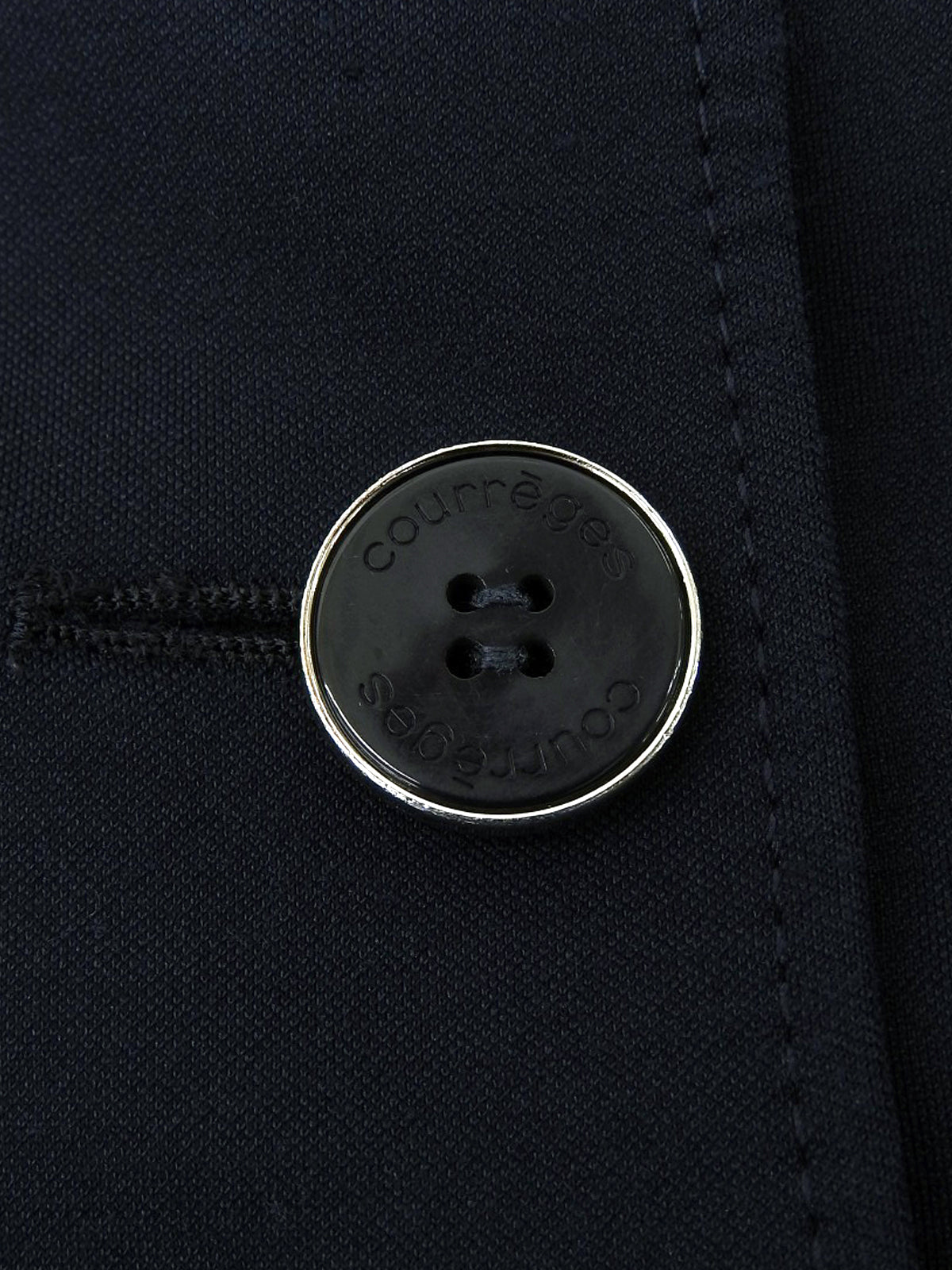 ロゴボタンショートジャケット ネイビー