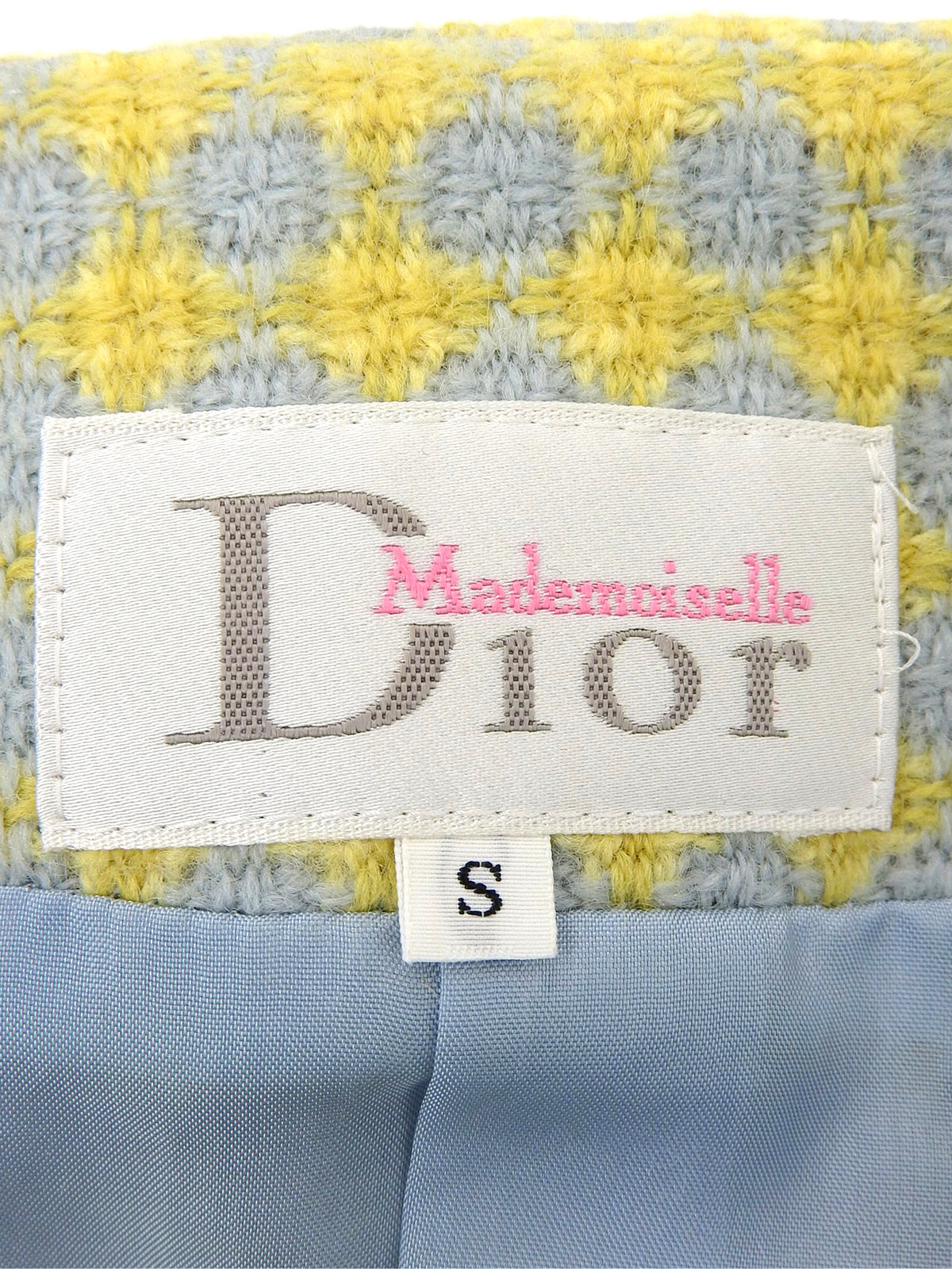 ウールチェックパターンセットアップ イエロー/ライトブルー