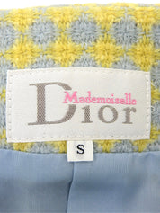 ウールチェックパターンセットアップ イエロー/ライトブルー