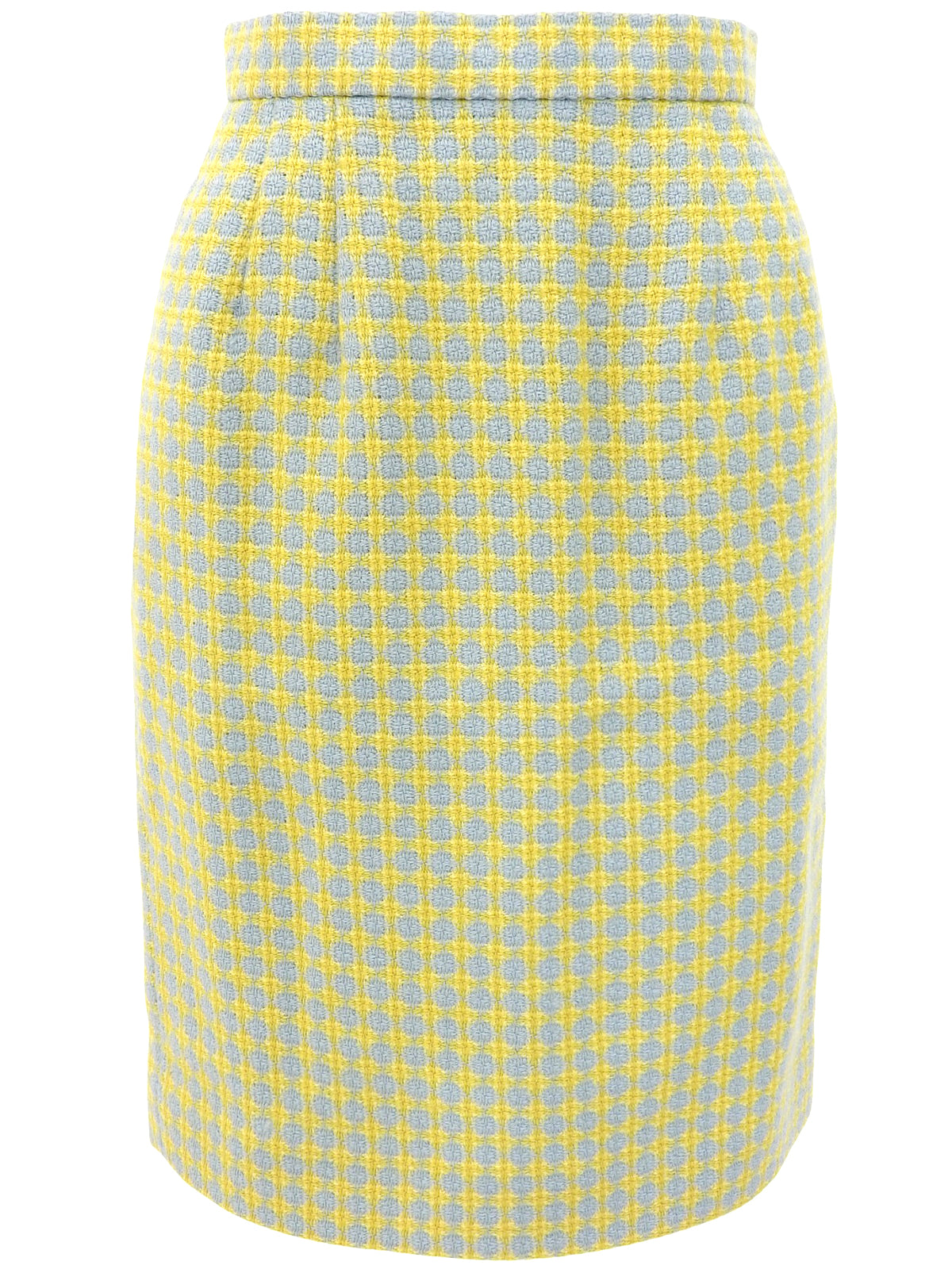 ウールチェックパターンセットアップ イエロー/ライトブルー