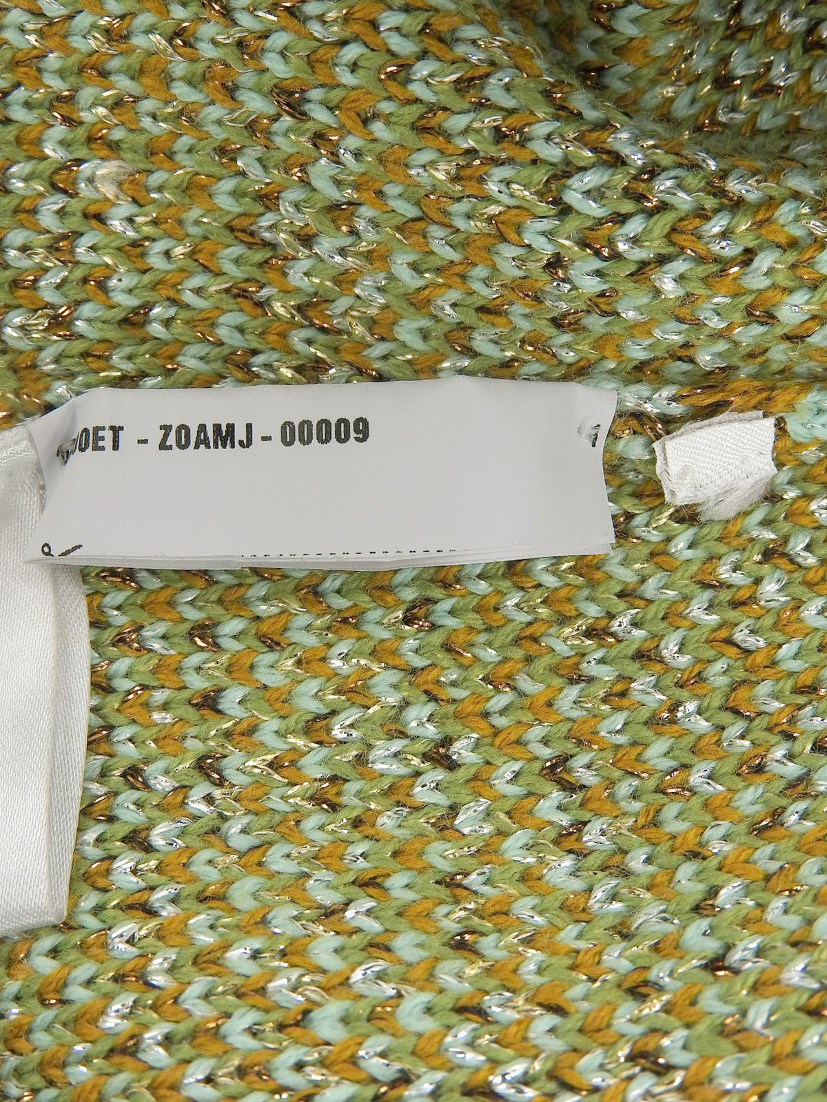 Design Pattern Half Sleeve Knit Dress in Bordeaux/Light Blue/Multi