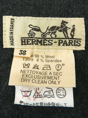 ウエストベルトデザインスカート グレー