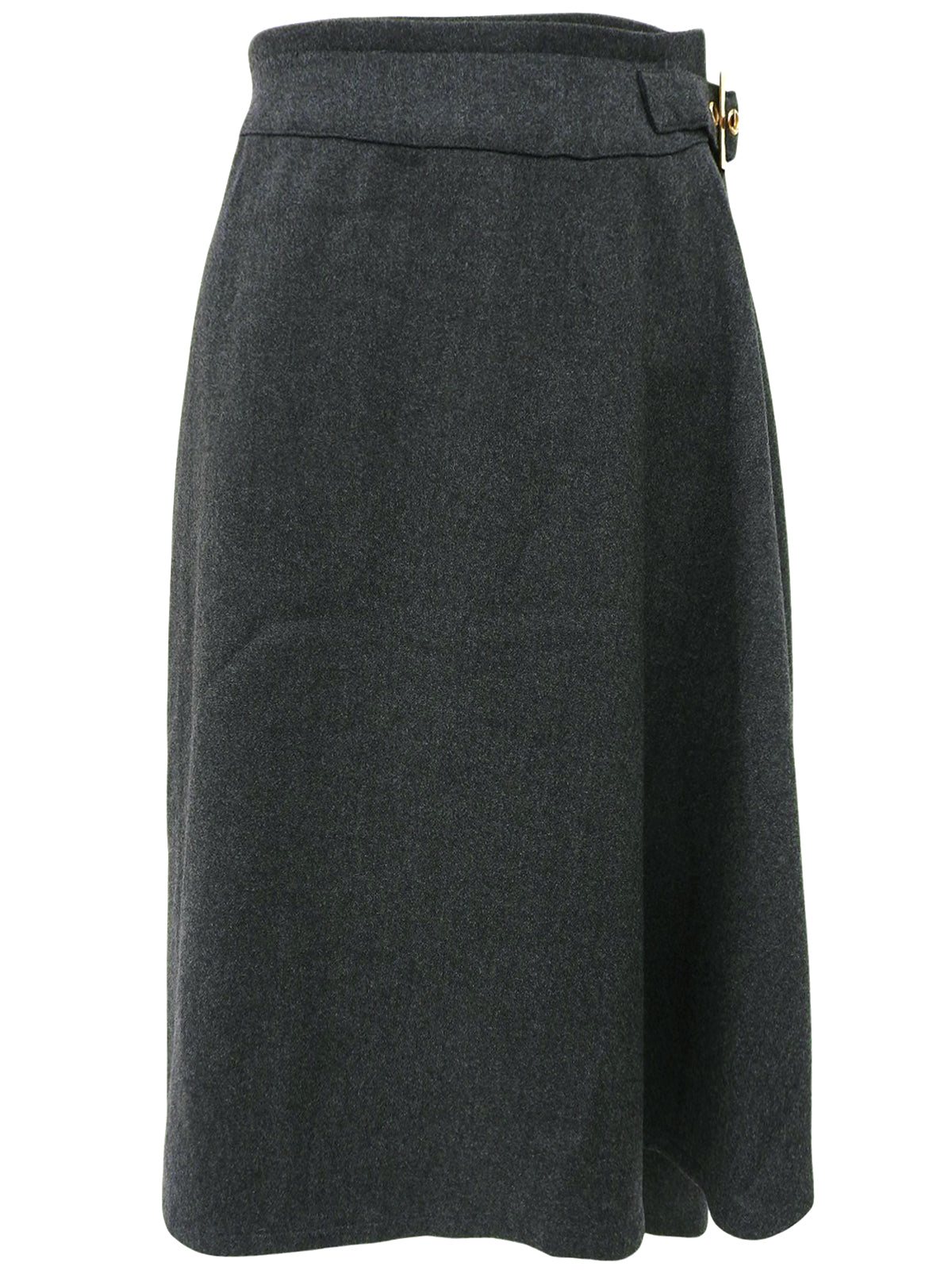 ウエストベルトデザインスカート グレー