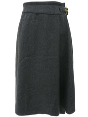 ウエストベルトデザインスカート グレー