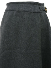 ウエストベルトデザインスカート グレー