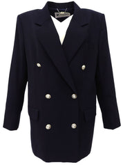 ウールダブルブレストジャケット ネイビー