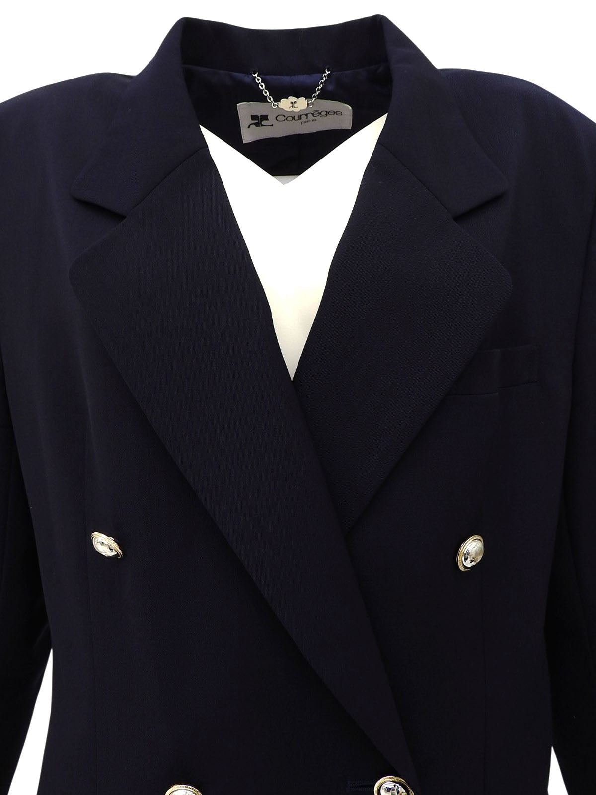 ウールダブルブレストジャケット ネイビー