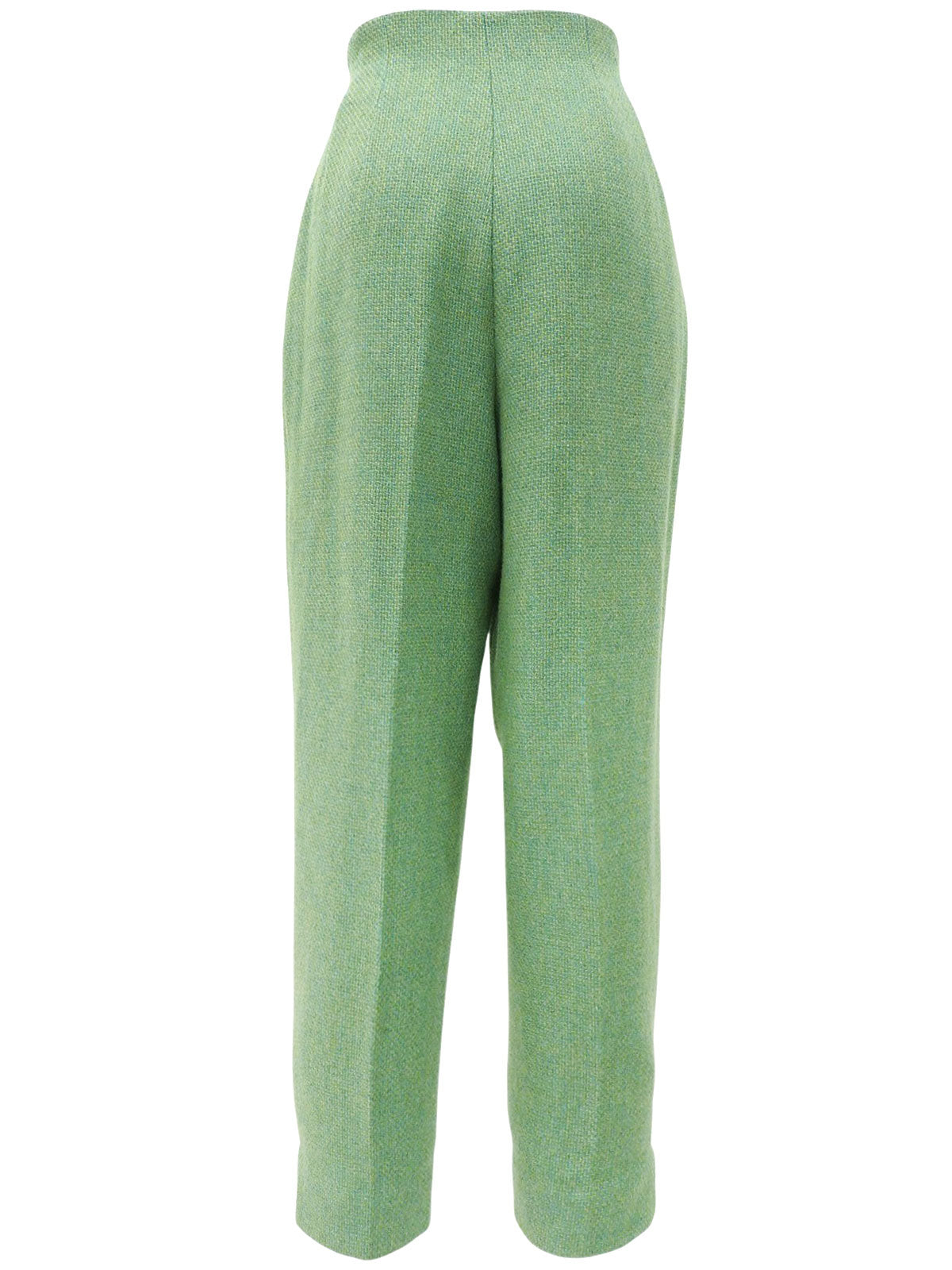 ウールヘムスリットパンツ グリーン