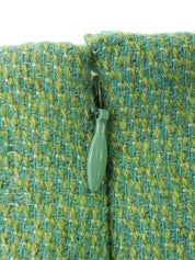 ウールヘムスリットパンツ グリーン