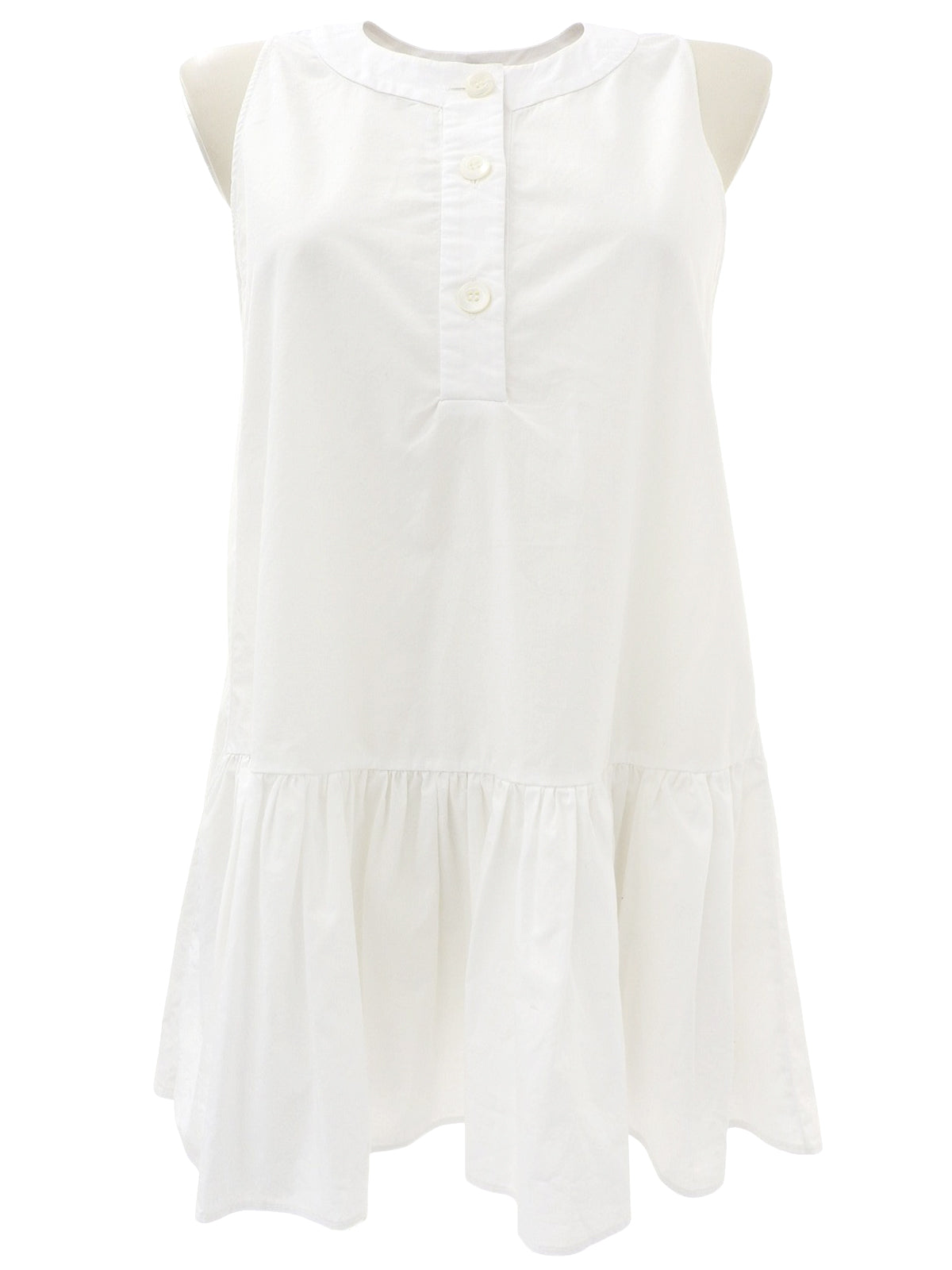 フリルノースリーブトップス ホワイト