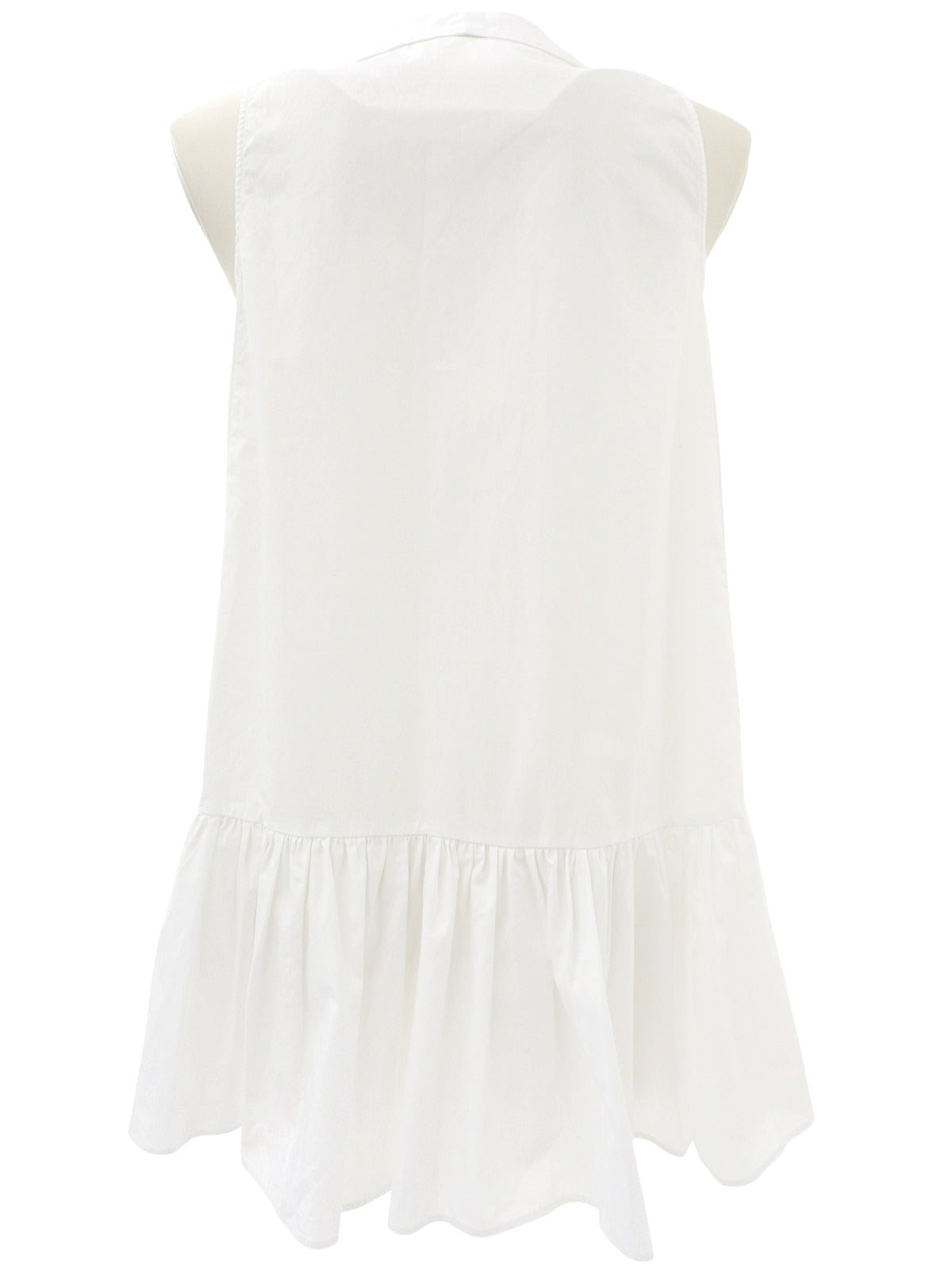 フリルノースリーブトップス ホワイト