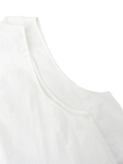 フリルノースリーブトップス ホワイト