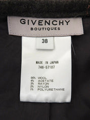 ウールチェックパターンスカート チャコール