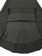 ウールチェックパターンスカート チャコール