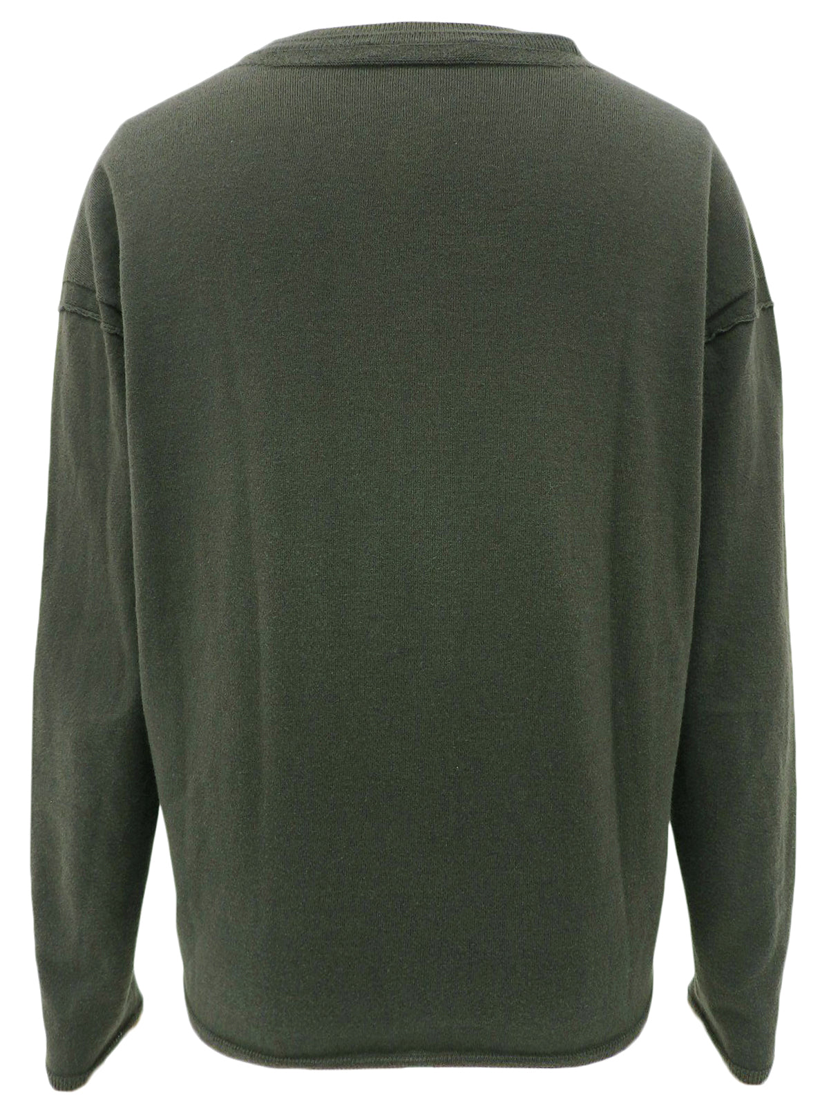 ロゴ刺繍カーディガン カーキ