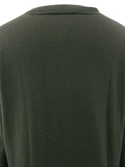 ロゴ刺繍カーディガン カーキ