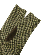 ツイードチェックパターンエルボーパッチジャケット ベージュ