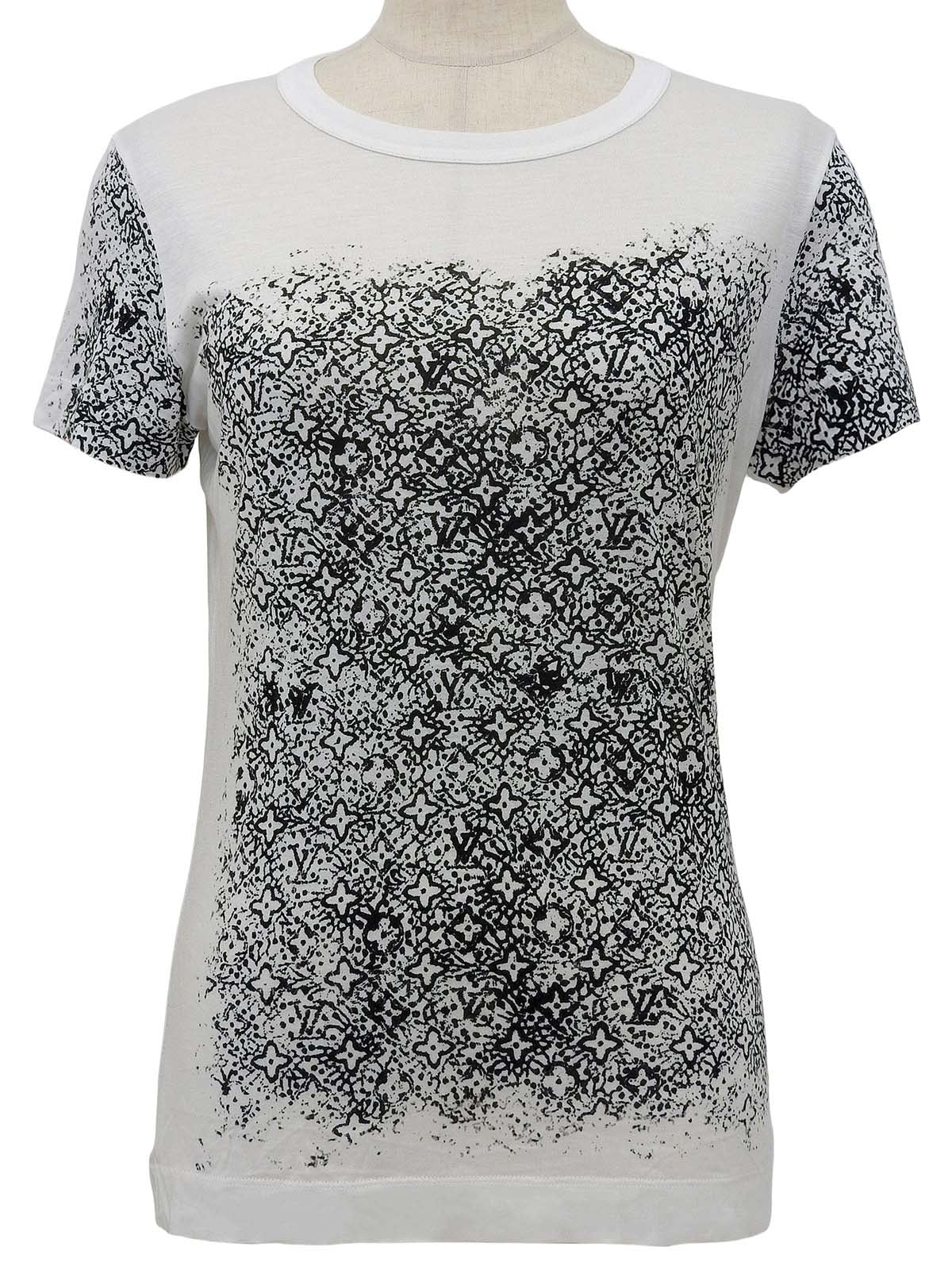 モノグラムパターン半袖トップス ホワイト