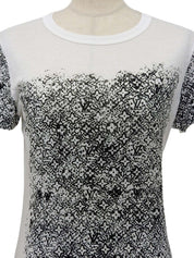 モノグラムパターン半袖トップス ホワイト