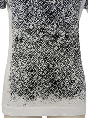 Monogram Pattern Short Sleeve Top in White