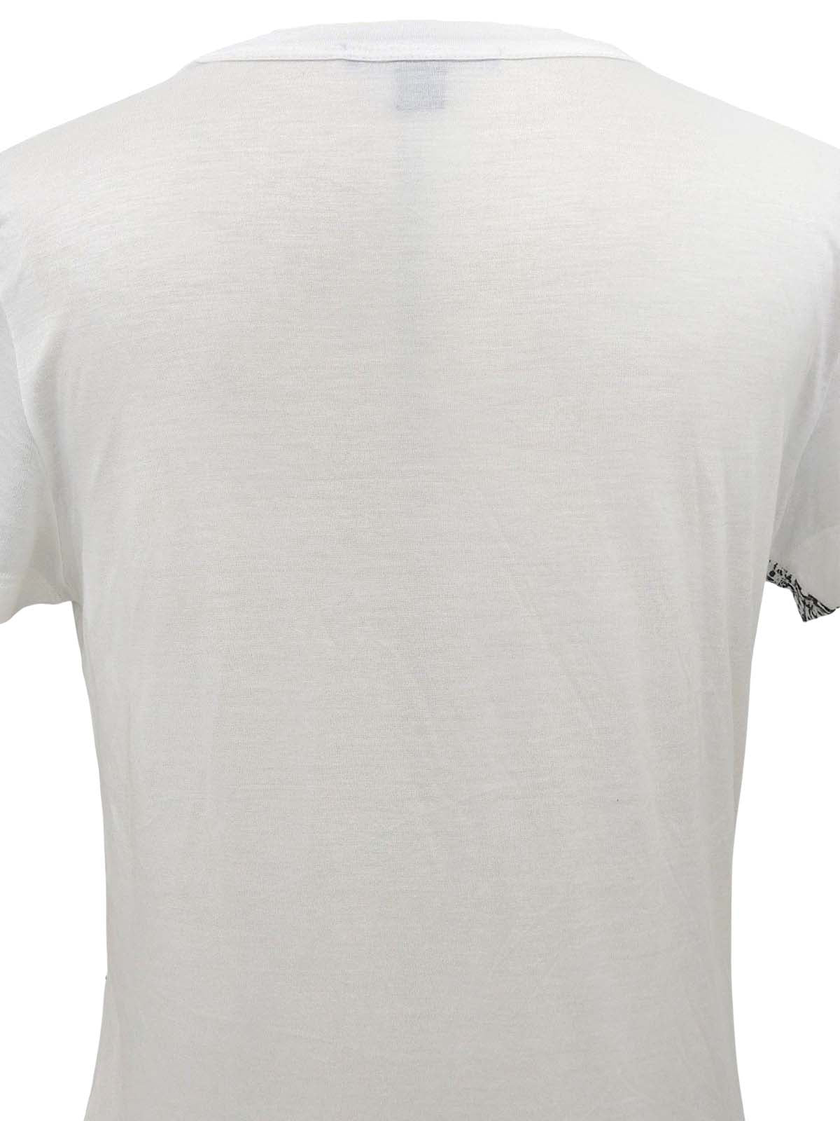 Monogram Pattern Short Sleeve Top in White