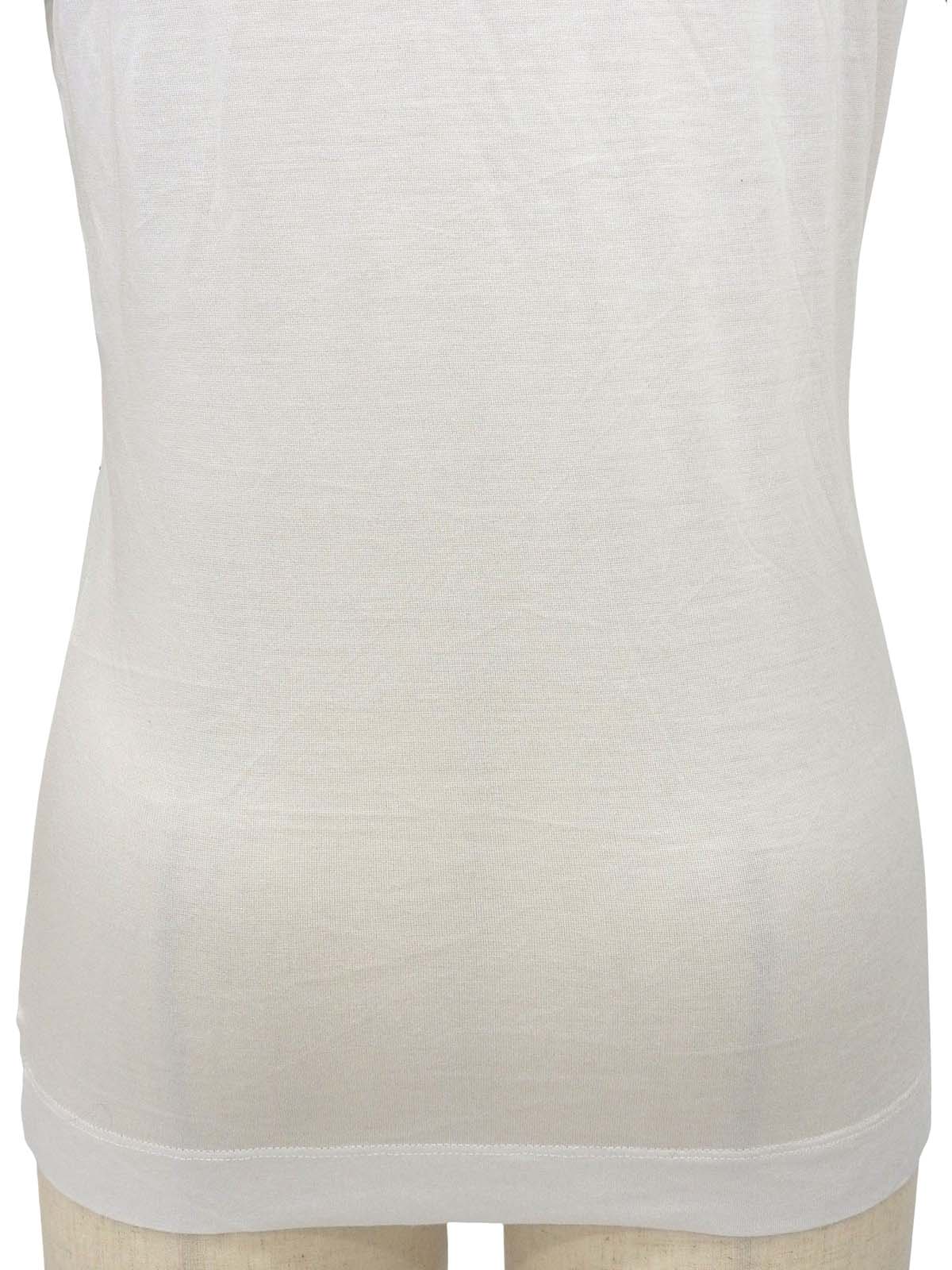 Monogram Pattern Short Sleeve Top in White