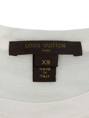 Monogram Pattern Short Sleeve Top in White
