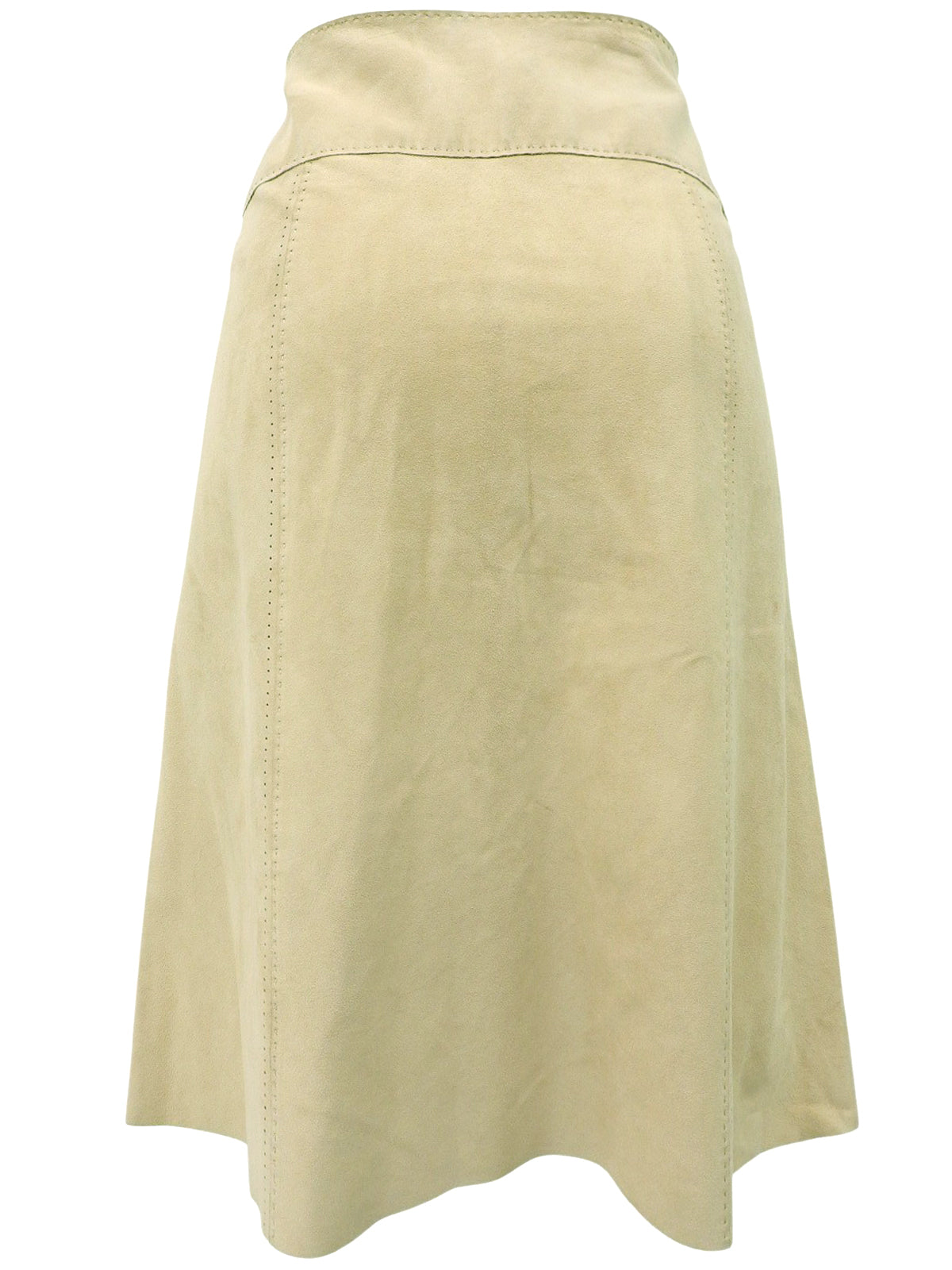 スエードベルテッドフリンジスカート ベージュ