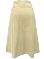 スエードベルテッドフリンジスカート ベージュ