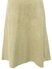 スエードベルテッドフリンジスカート ベージュ