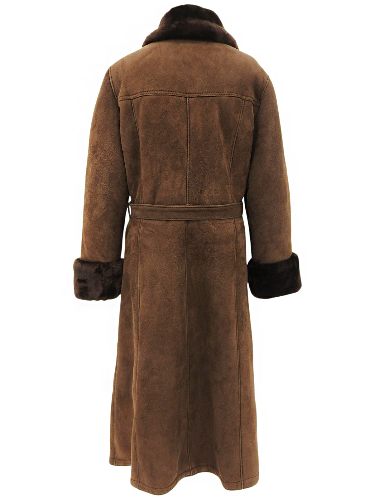 ムートンロゴボタンロングコート ブラウン