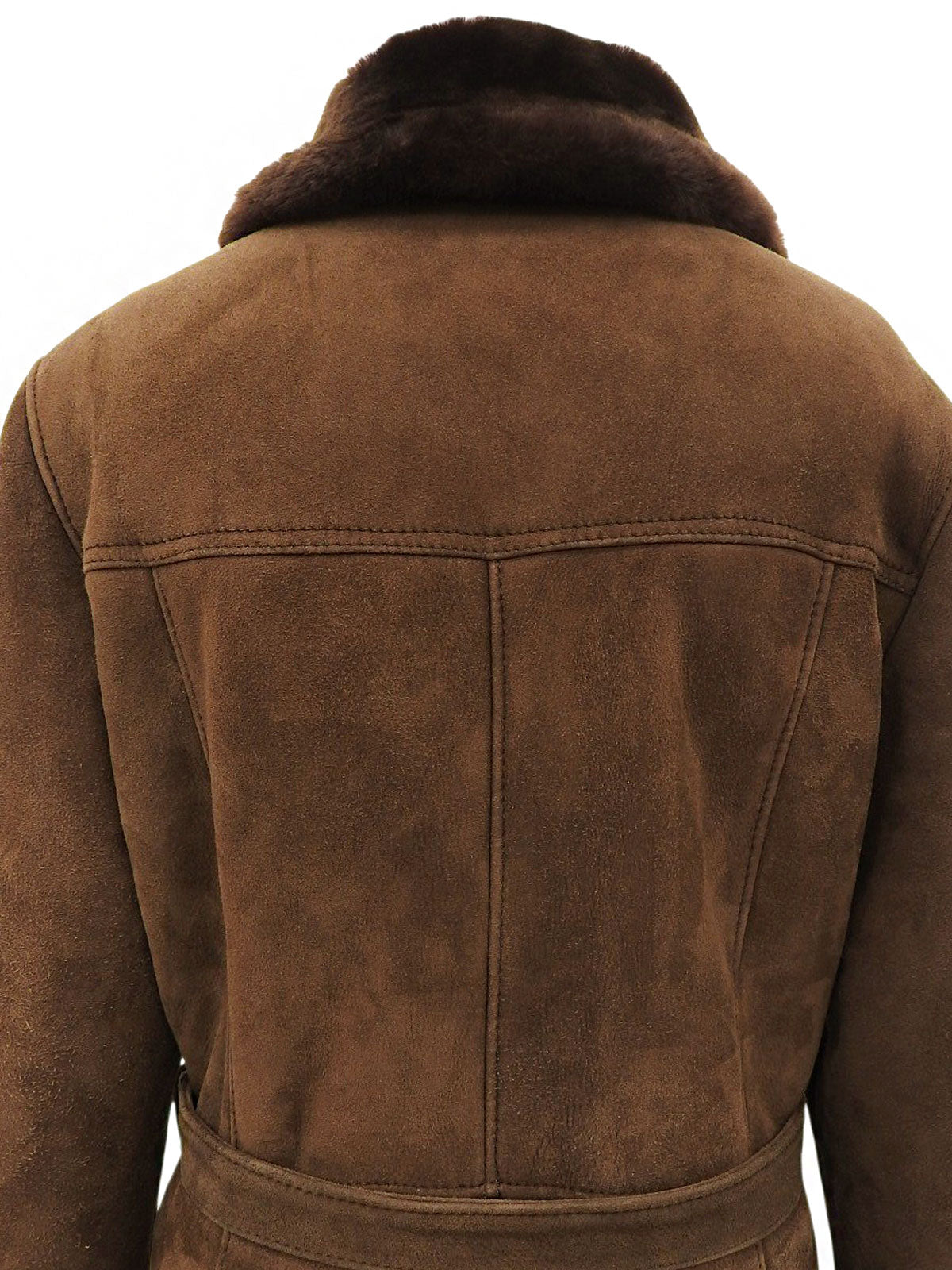 ムートンロゴボタンロングコート ブラウン