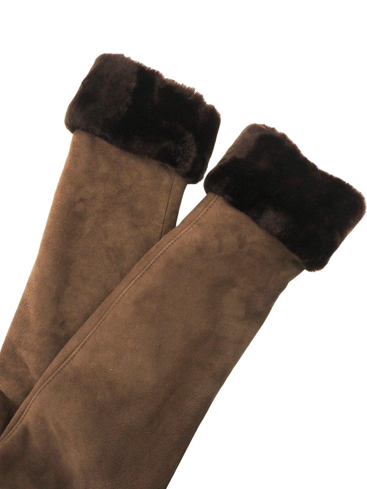 ムートンロゴボタンロングコート ブラウン