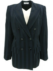 ストライプパターンジャケット ネイビー