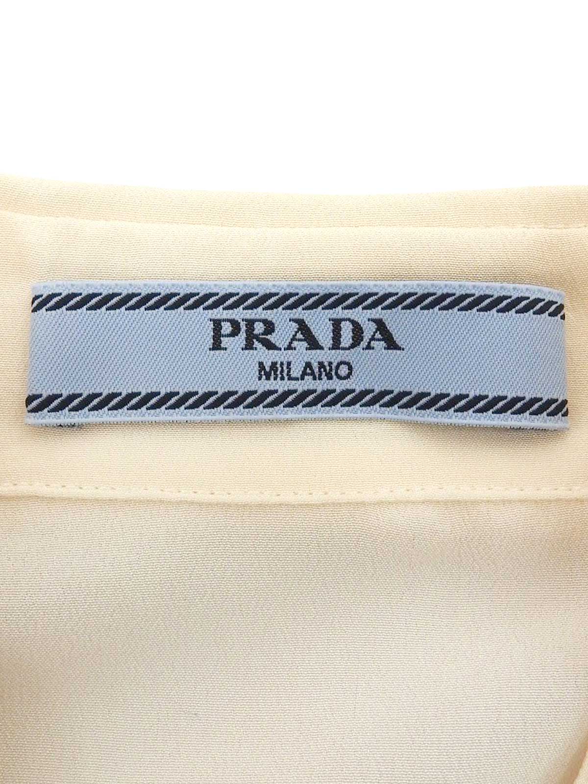 シルクシースルーフリルロングスリーブブラウス　アイボリー