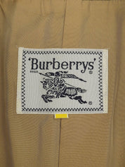 ウールヘリンボーンパターンダブルブレストジャケット ブラウン