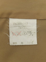 ウールヘリンボーンパターンダブルブレストジャケット ブラウン