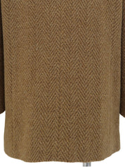 ウールヘリンボーンパターンダブルブレストジャケット ブラウン