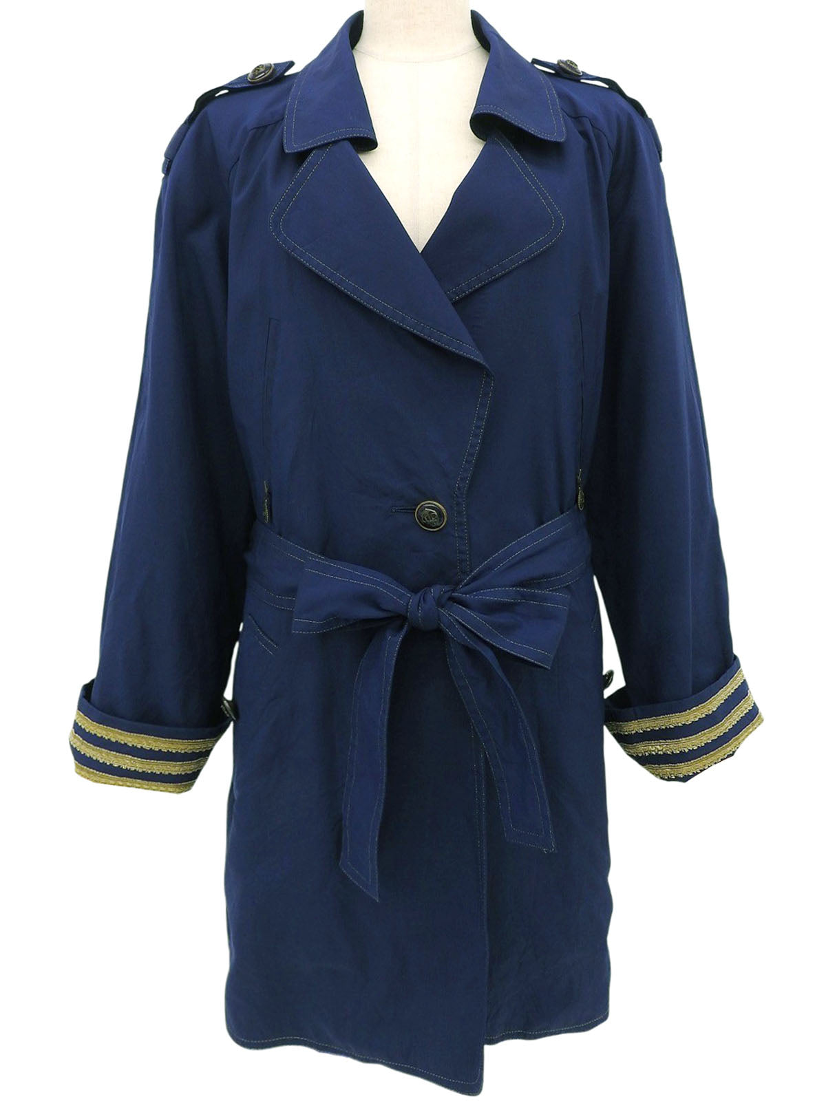 マリンロゴボタンスプリングコート ネイビー